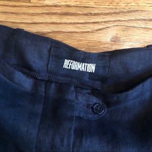 REFORMATION Wide Leg Linen Pants